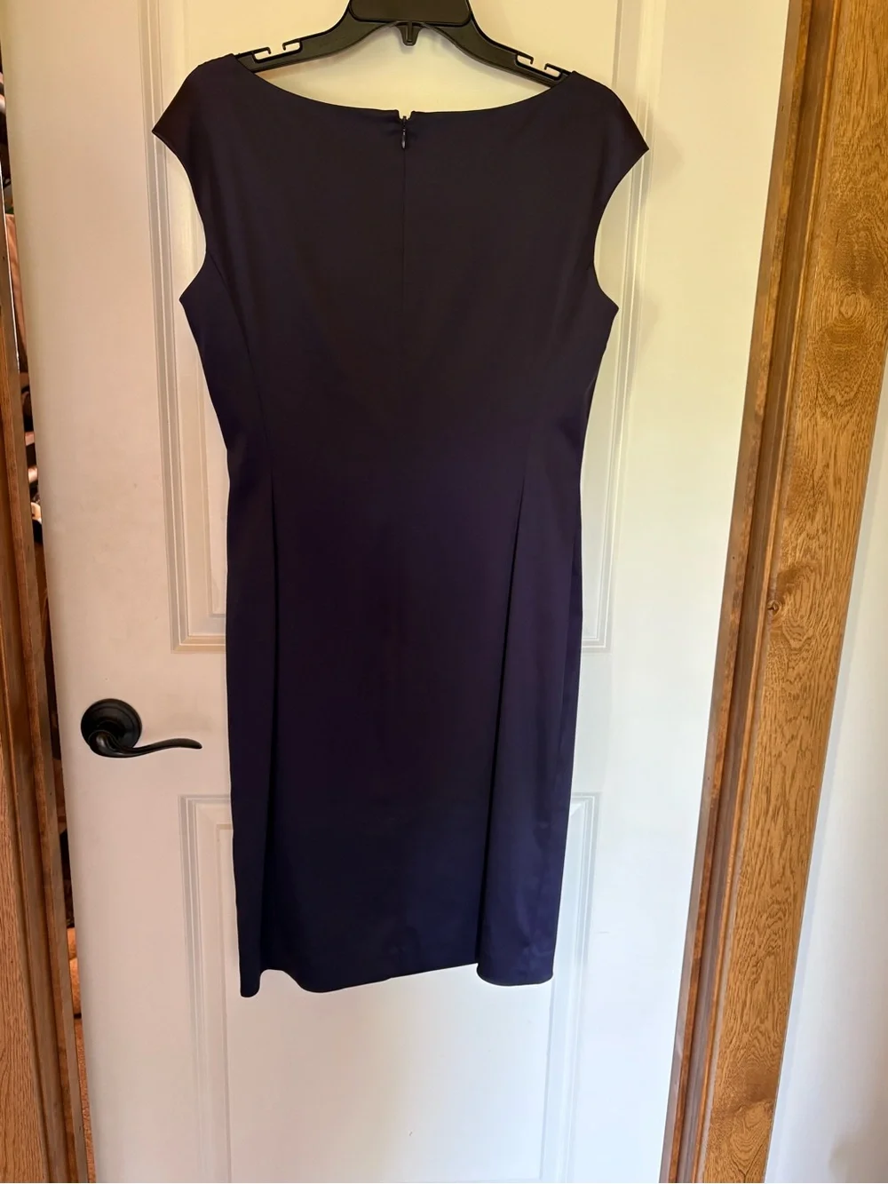Ralph Lauren Navy Ruched Sheath Dress